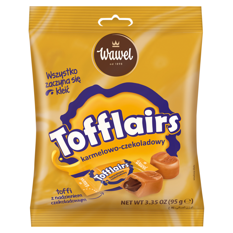 Wawel Tofflairs Cukierki karmelowo-czekoladowe 120 g