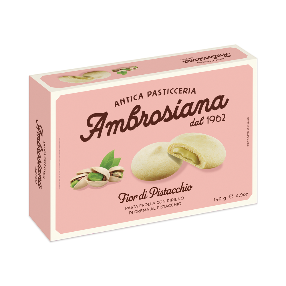 ANTICA PASTICCERIA AMBROSIANA Kruche ciastka z kremem pistacjowym 140 g