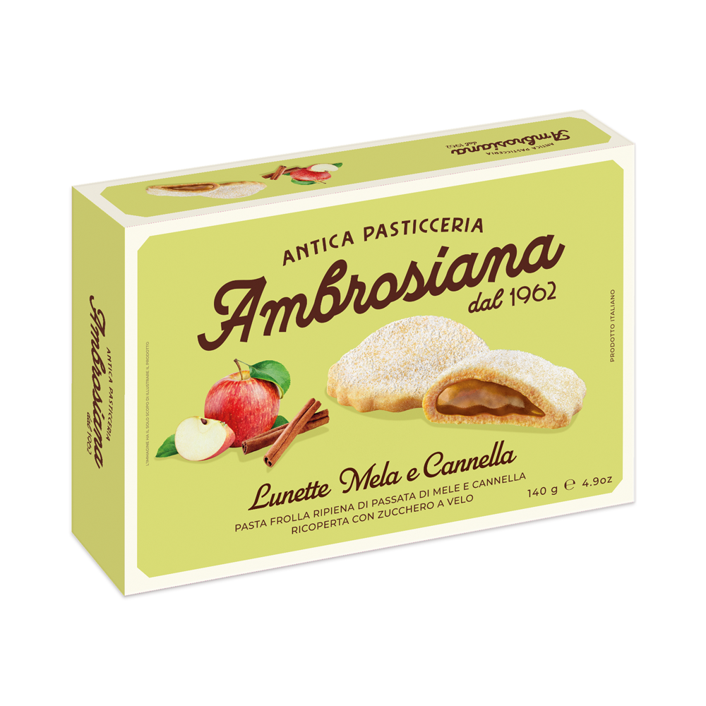 ANTICA PASTICCERIA AMBROSIANA Kruche ciastka nadziewane jabłkami z cynamonem 140 g