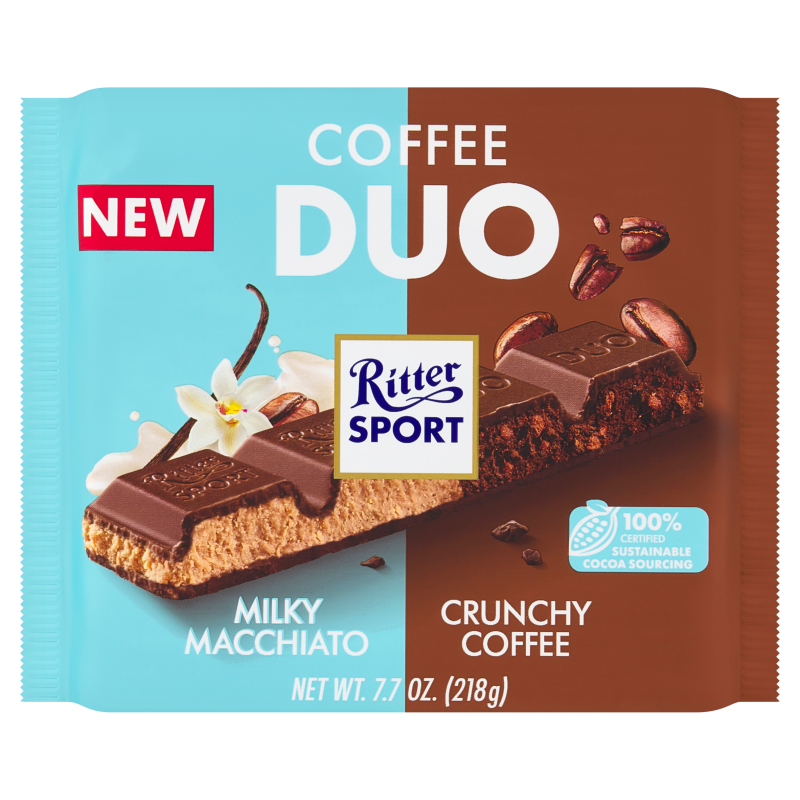 Duża czekolada RITTER SPORT Duo Macciato Coffe 218g