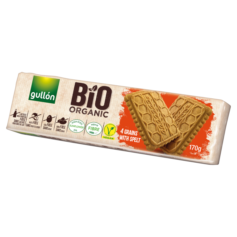 Ciastka z 4 zbożami Gullón BIO, 170g
