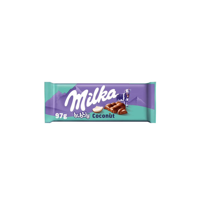 Opinie o Milka Bubbly Czekolada mleczna z nadzieniem kokosowym 97 g