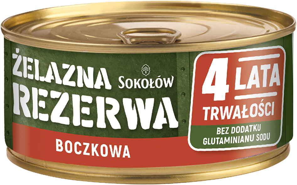 KONSERWA BOCZKOWA 300G ŻELAZNA REZERWA 4 LATA TRWAŁOŚCI SOKOŁÓW
