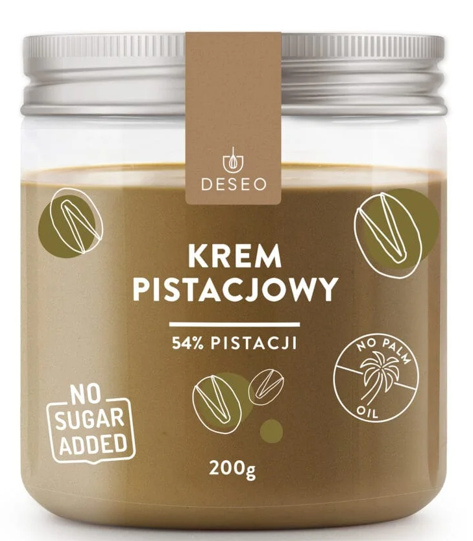 Krem pistacjowy BEZ CUKRU 200g DESEO Krem z pistacji Pasta pistacjowa