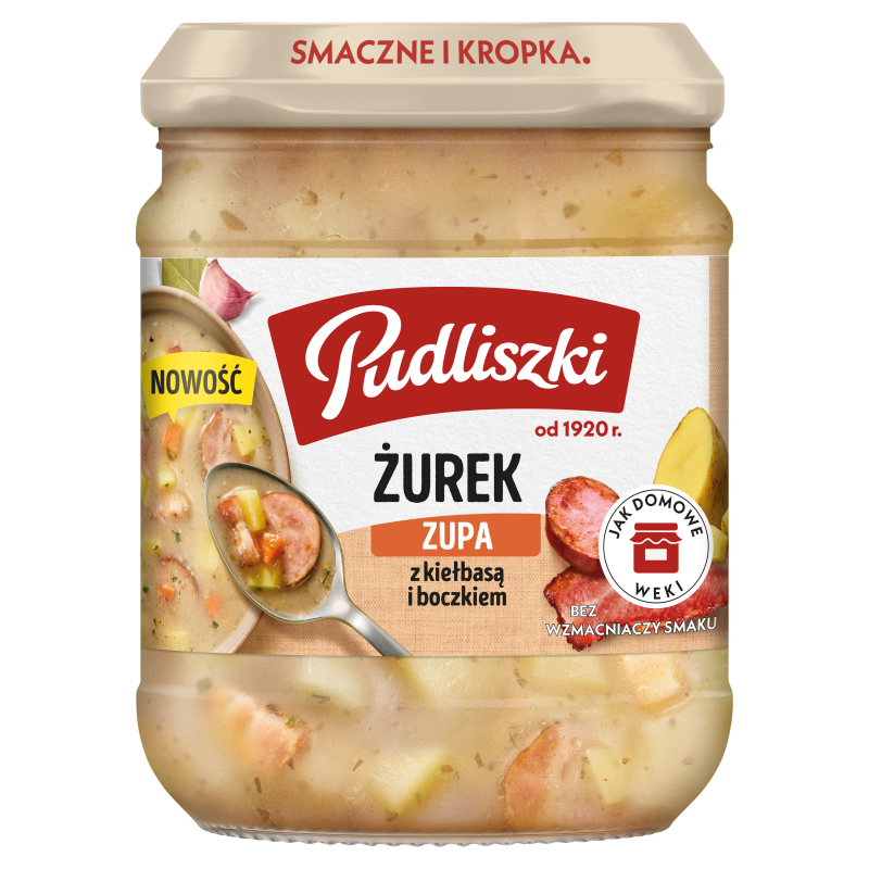 Pudliszki Zupa żurek z kiełbasą i boczkiem 440 g