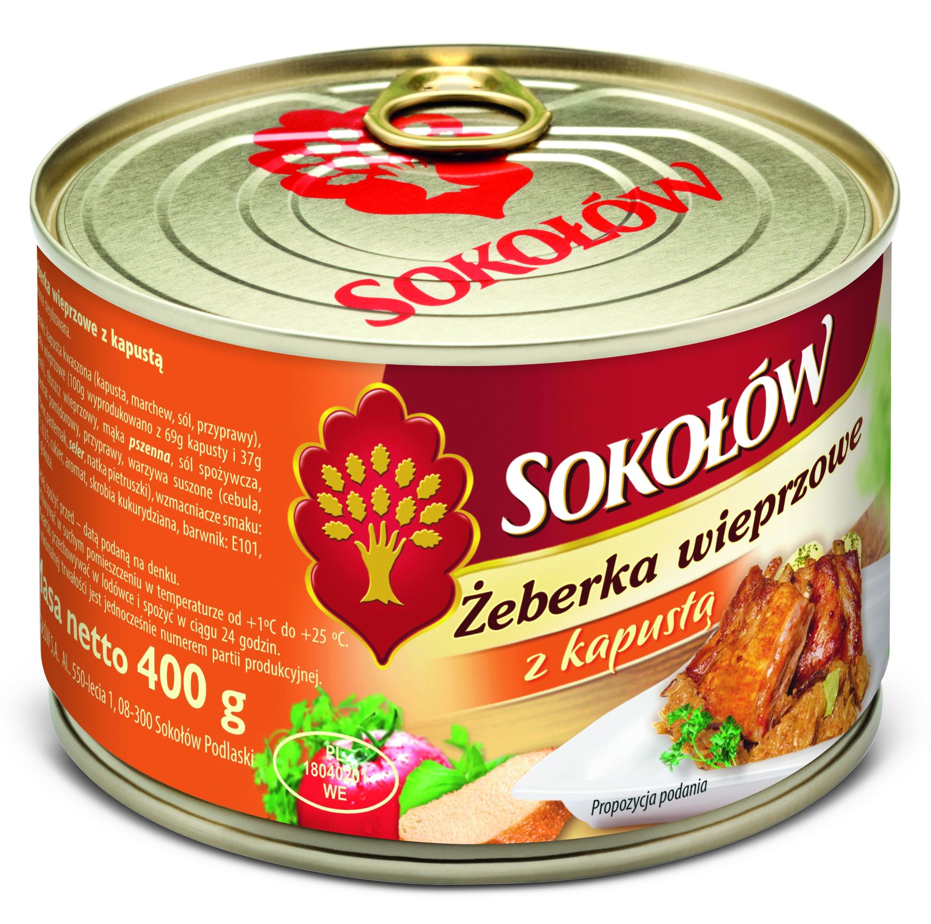 Żeberka w kapuście 400g Sokołów