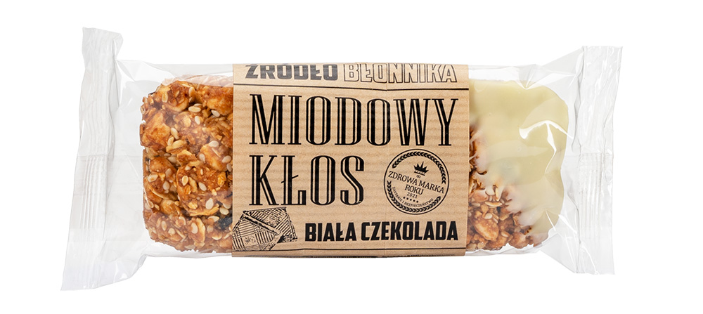 Łysoń Baton miodowy kłos z białą czekoladą - Łysoń - 80g 03553
