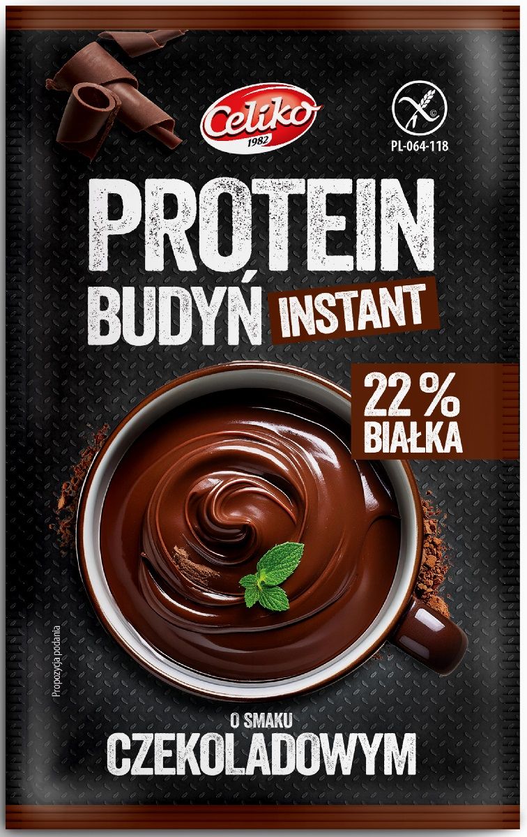 Bezglutenowy budyń proteinowy o smaku czekoladowym 40g Celiko