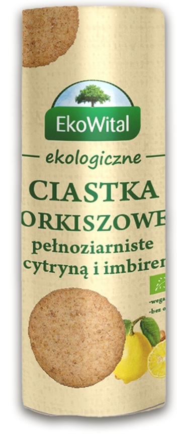 Ciastka orkiszowe pełnoziarniste z cytryną i imbirem BIO 250 g 5908249976245