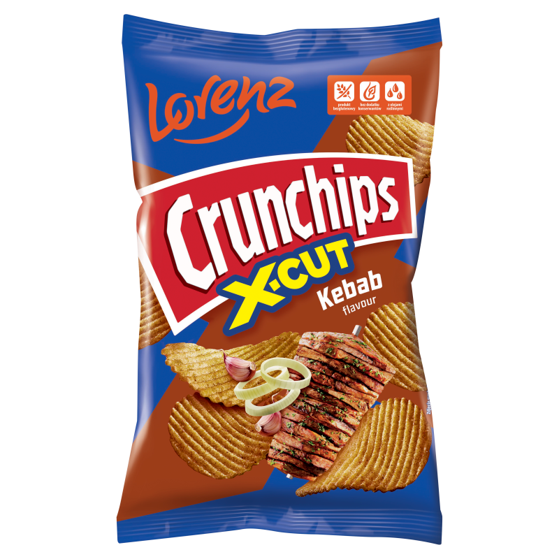Chipsy karbowane Crunchips X-Cut o smaku Kebab 130 g