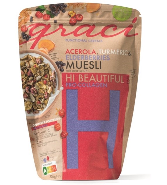 GRACI Musli funkcjonalne HI BEAUTIFUL PRO-COLLAGEN z acerolą, kurkumą i jagodami czarnego bzu