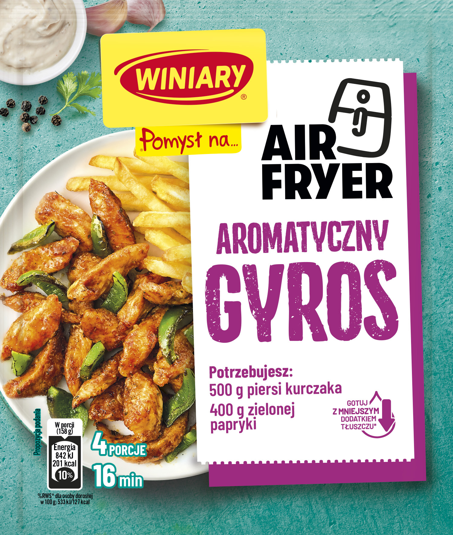 WINIARY AIR FRYER Aromatyczny gyros