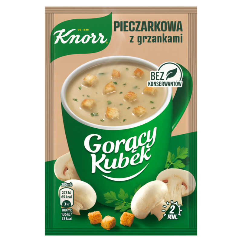 Knorr Pieczarkowa z grzankami