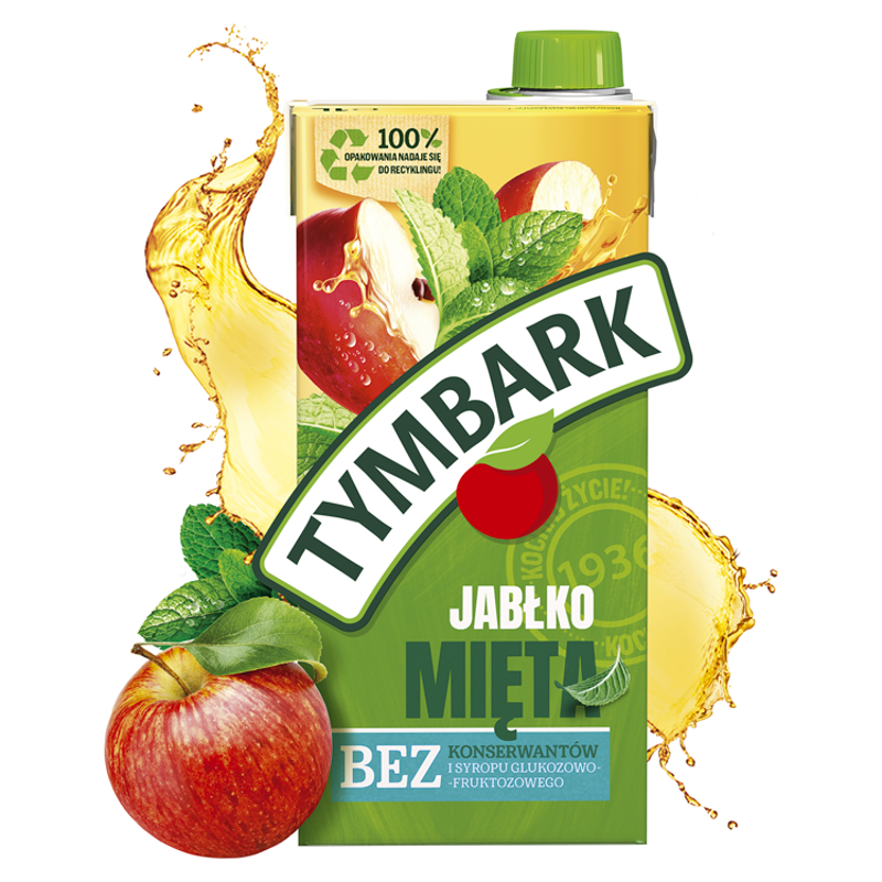 Tymbark NAPÓJ JABŁKO-MIĘTA KARTON 1 L