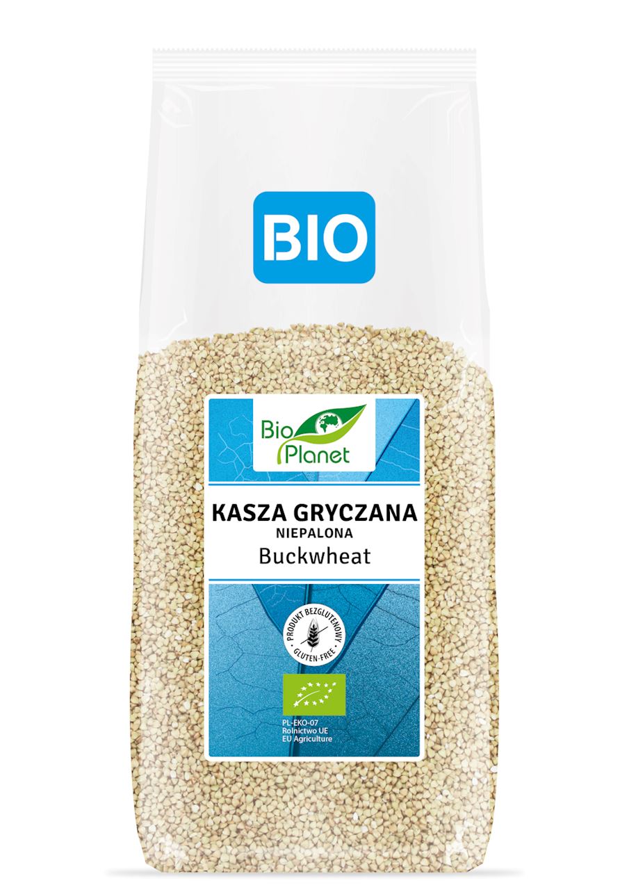 Bio Planet SERIA NIEBIESKA (ryże, kasze, ziarna) KASZA GRYCZANA NIEPALONA BIO