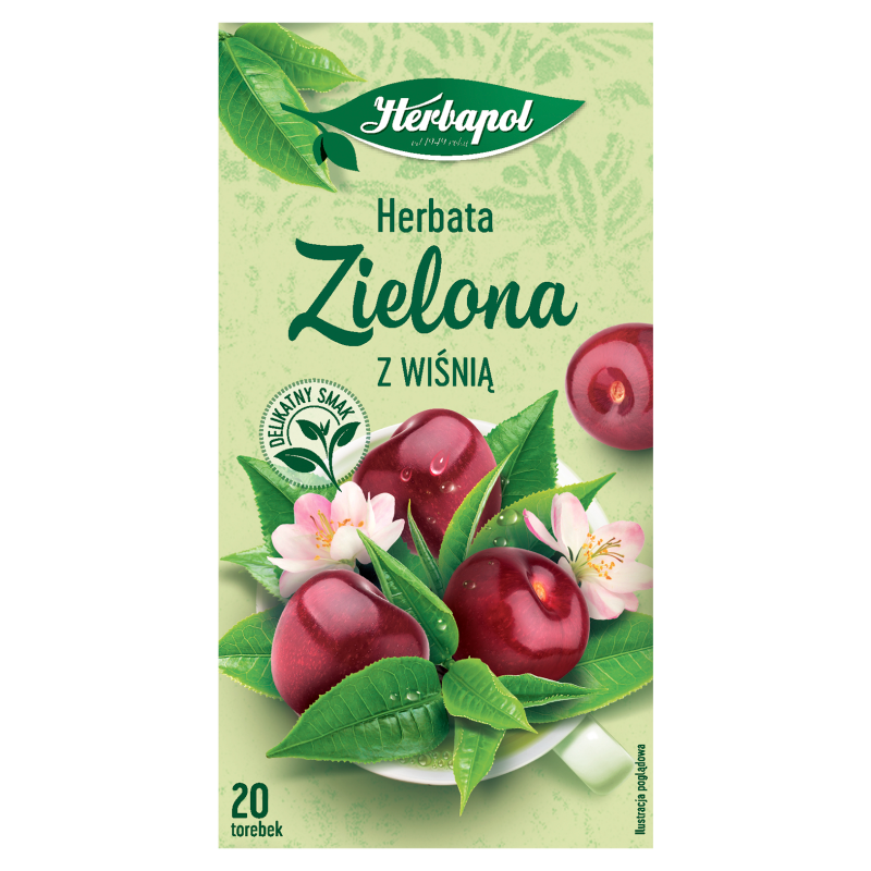 Herbapol Herbapol Herbata zielona kwitnąca wiśnia 34 g (20 x 1,7 g)