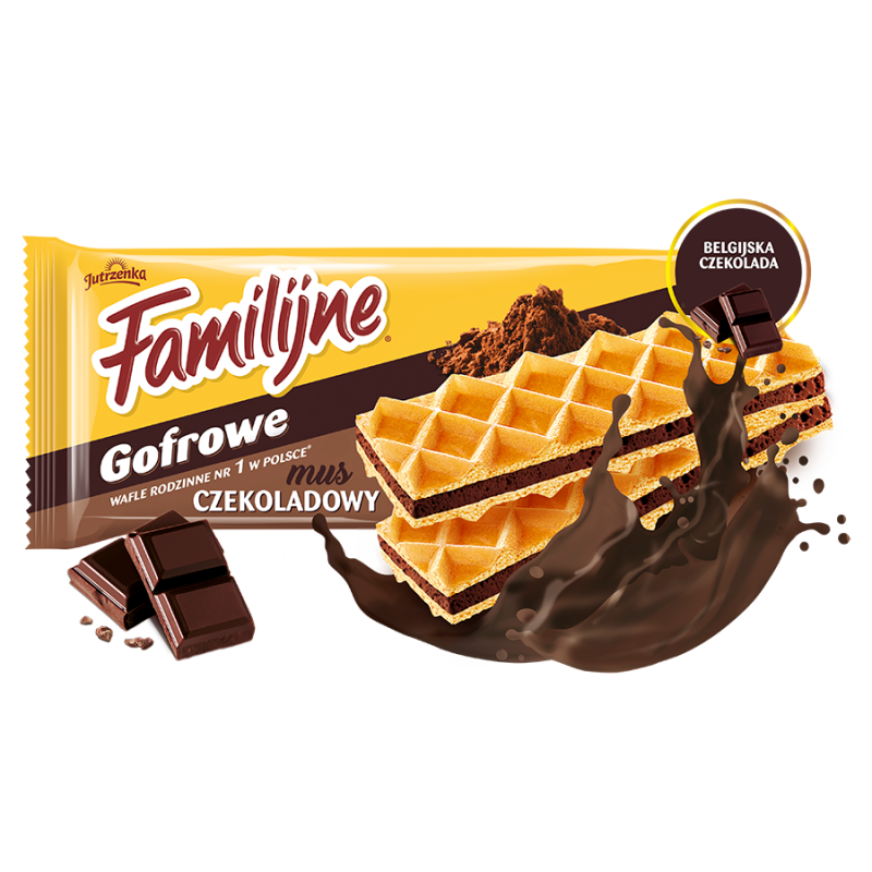 Jutrzenka Familijne Wafle przekładane kremem o smaku czekola...