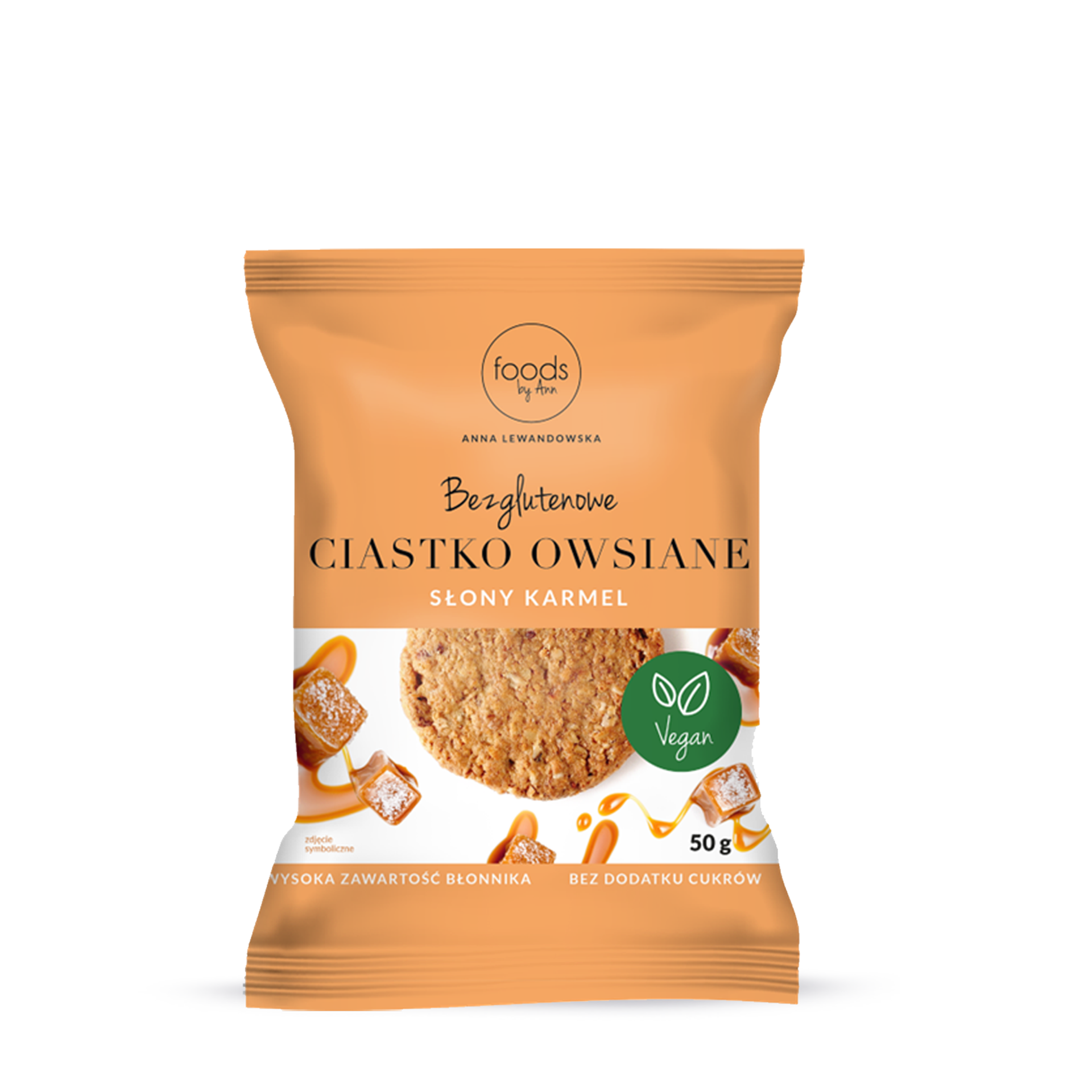 LEVANN FOODS BY ANN Owsiane ciasteczko ze słonym karmelem 50g