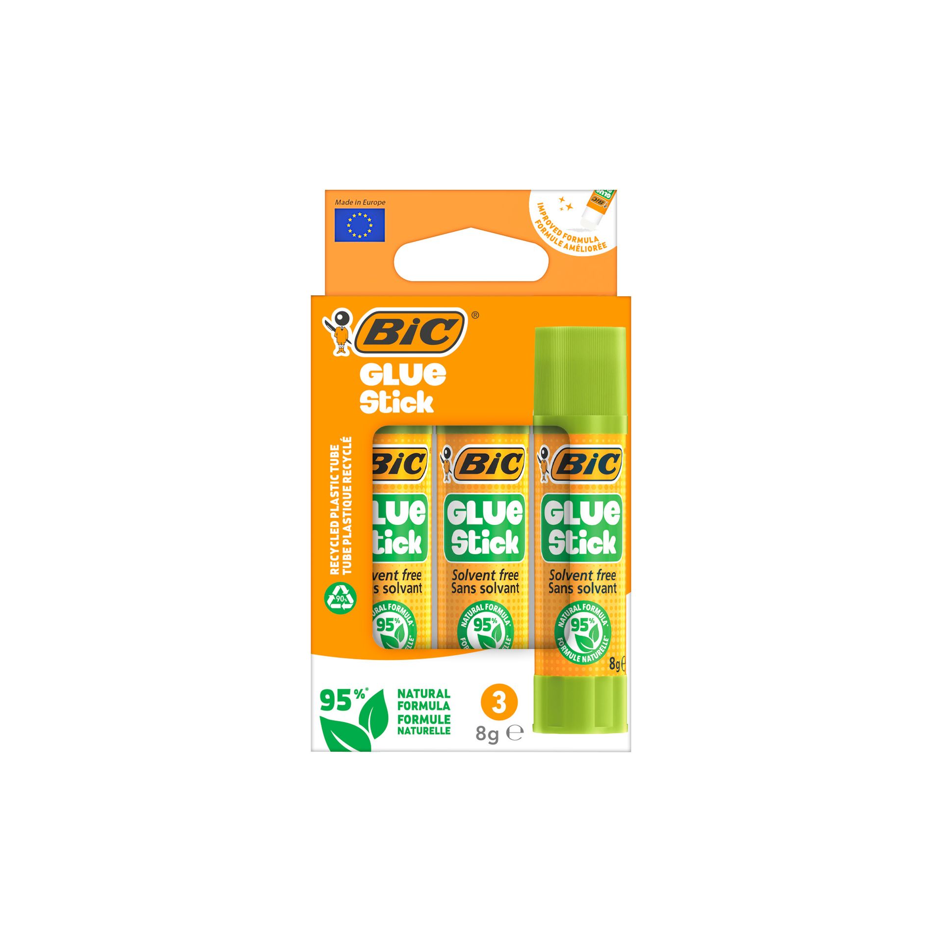 BIC ECOlustions Klej w sztyfcie 3szt