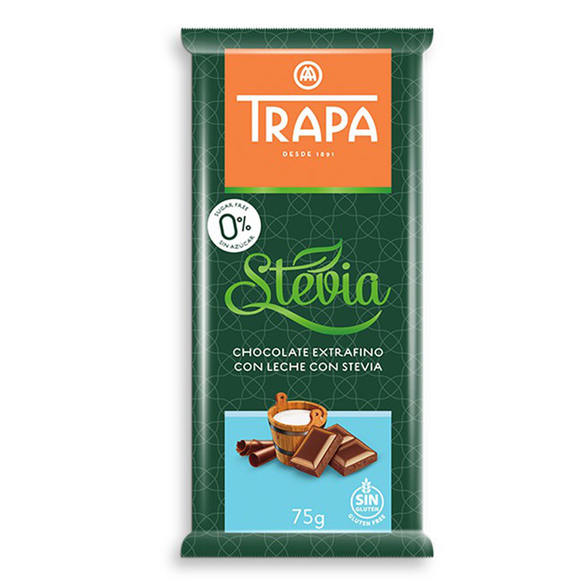 DLA SŁODKICH Czekolada mleczna ze stewią 75 g Trapa