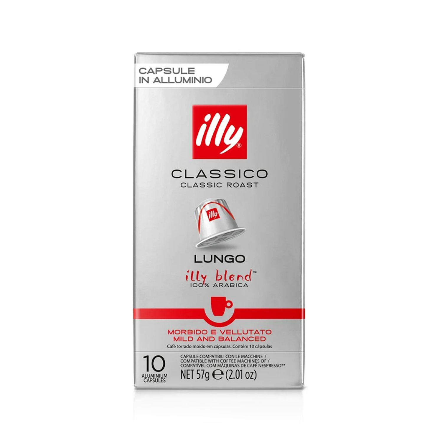 Illy Kapsułki do Nespresso CLASSICO LUNGO, 10 sztuk