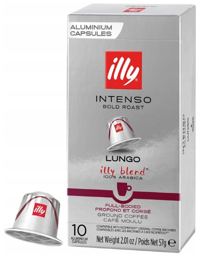 Kawa w kapsułkach Ido Nespresso ntenso Bold Roast Lungo 10szt 100% arabica - Illy