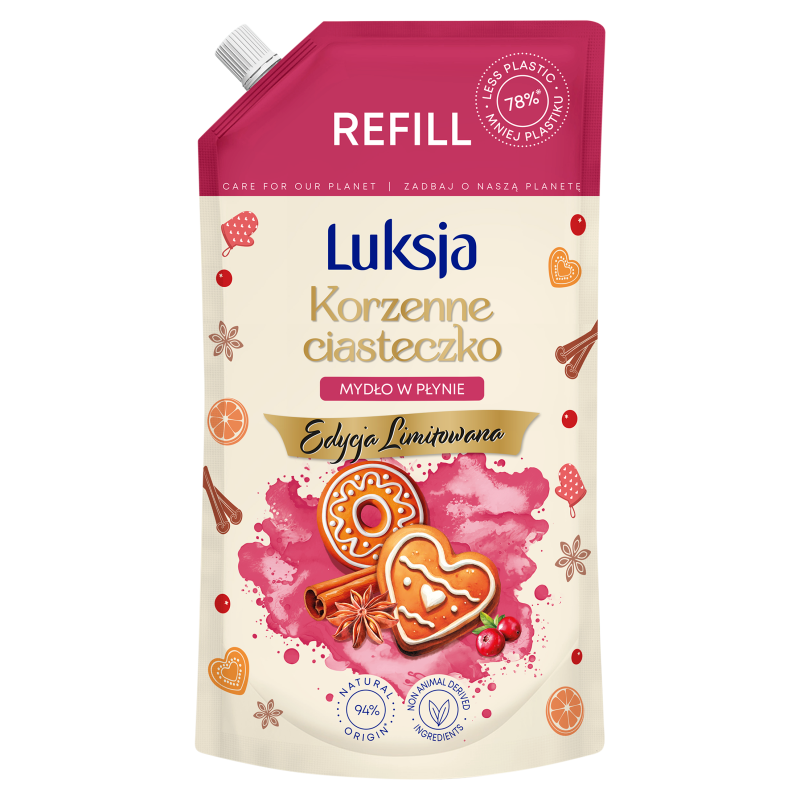 LUKSJA Mydło w płynie Korzenne Ciasteczko zapas
