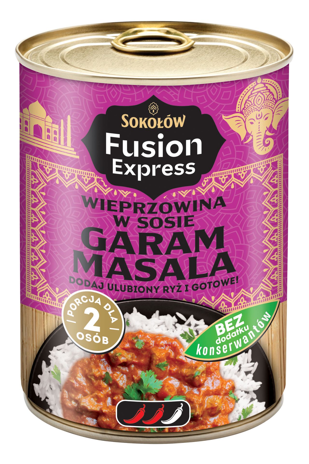 Wieprzowina w sosie Garam Masala 400g Sokołów Fusion Expres