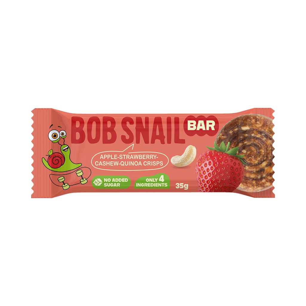 Bob Snail Baton jabłko - truskawka - orzechy nerkowca 35 g - słodycze lub przekąska