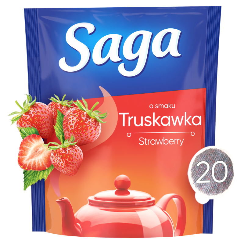 Saga Herbatka owocowa o smaku pigwa i truskawka 34 g (20 torebek)