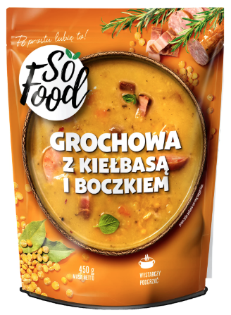 SO FOOD Zupa grochowa z kiełbasą i boczkiem