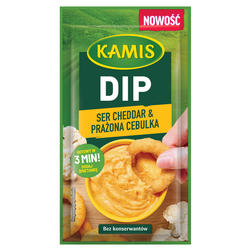 KAMIS Dip ser cheddar i prażona cebulka
