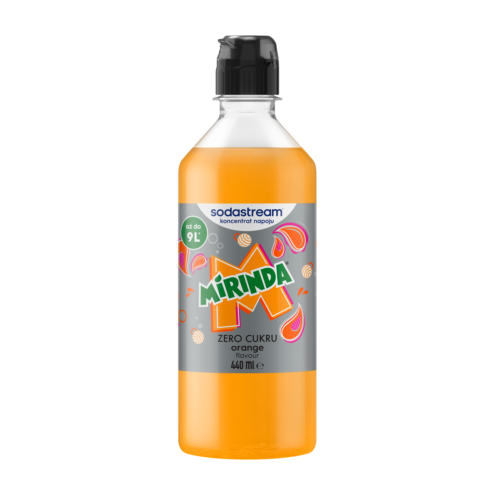 Syrop do saturatorów SODASTREAM Mirinda Orange Zero Cukru 440 ml