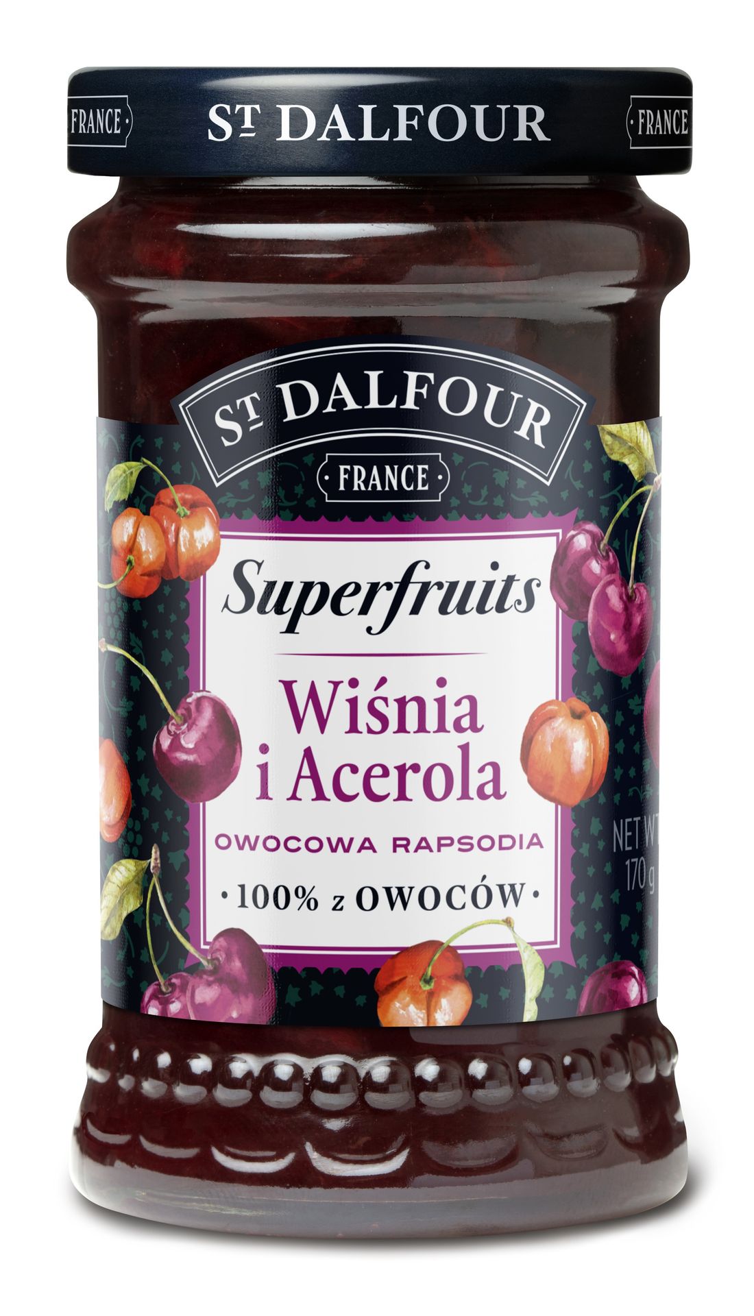 ST. DALFOUR Superfruits Konfitura wiśniowa z acerolą