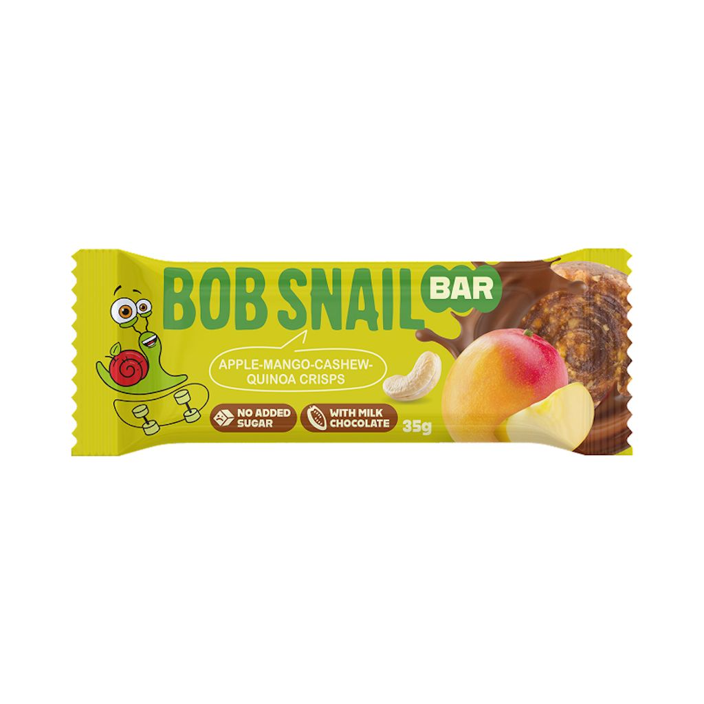 Bob Snail Baton jabłko - mango - orzechy nerkowca 35 g - słodycze lub przekąska