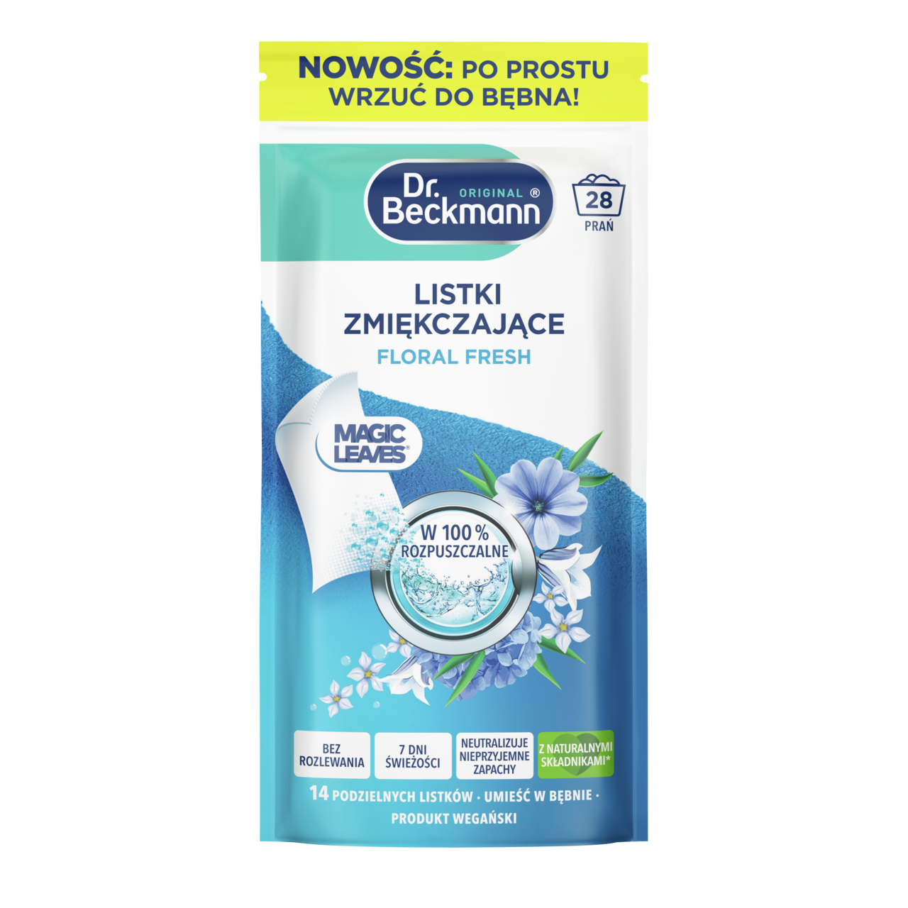 DR.BECKMANN Listki zmiękczające do prania Floral Fresh 28 szt.