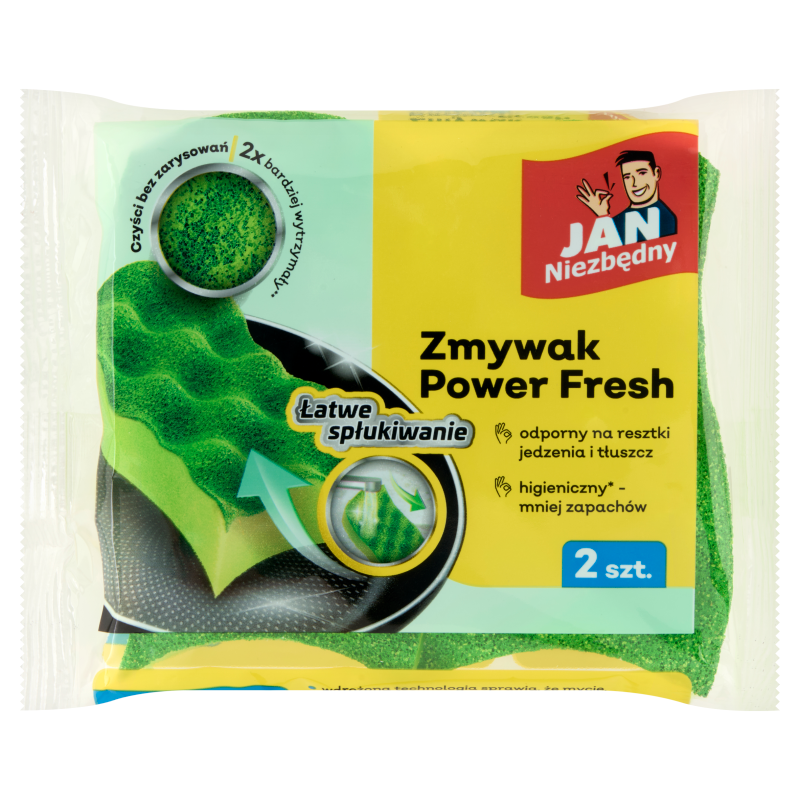 JAN NIEZBĘDNY Zmywak kuchenny Power Fresh 2 szt.
