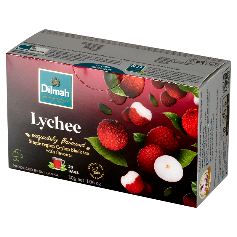 Dilmah Liczi Lychee)czarna herbata Ceylon 20 torebek 30 g 9312631142143