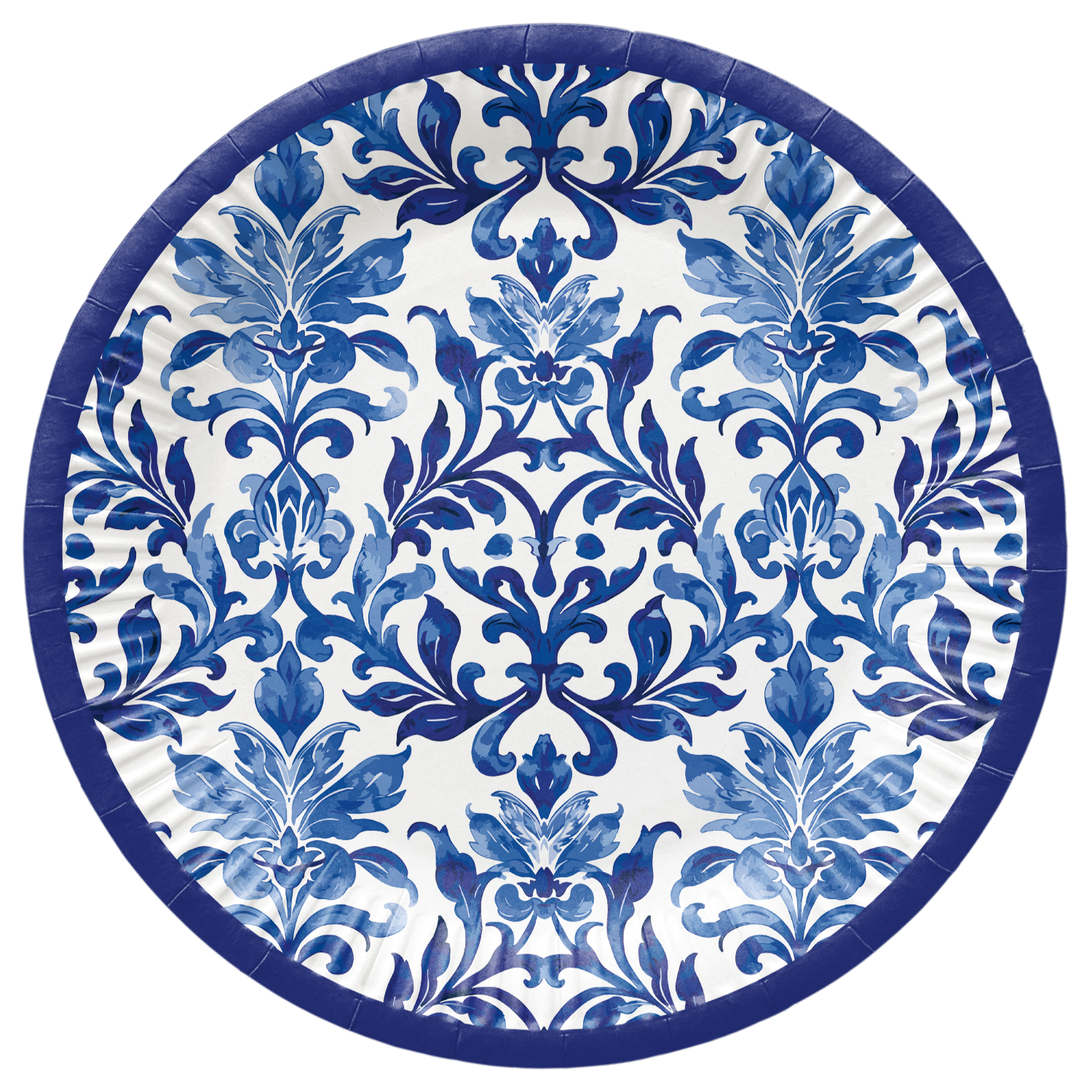 PAW DECOR COLLECTION Talerze papierowe okrągłe 18 cm 8 szt. Indigo Weave