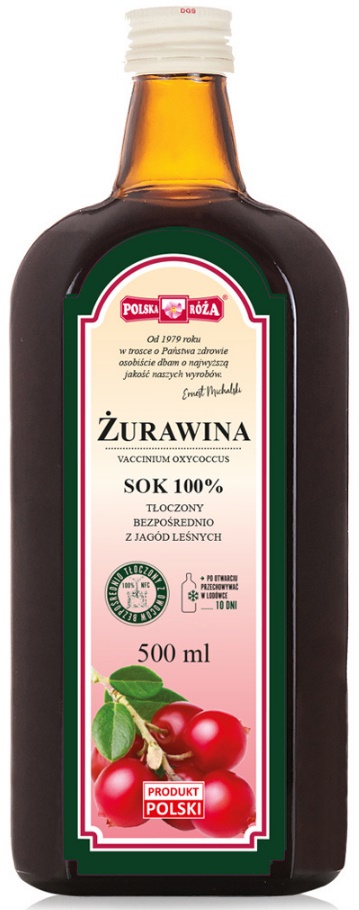 Polska Róża Sok z Żurawiny 100% 500 ml POLROZA6