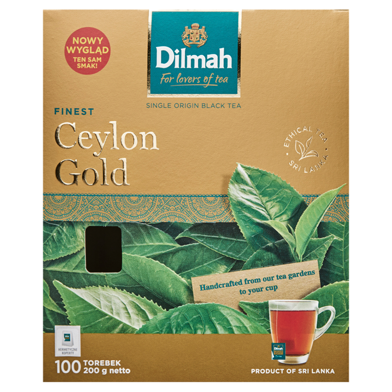 Dilmah DILM.CEYLON GOLD KOPERTY 100ST ( 2 G X 100 TOREBEK)