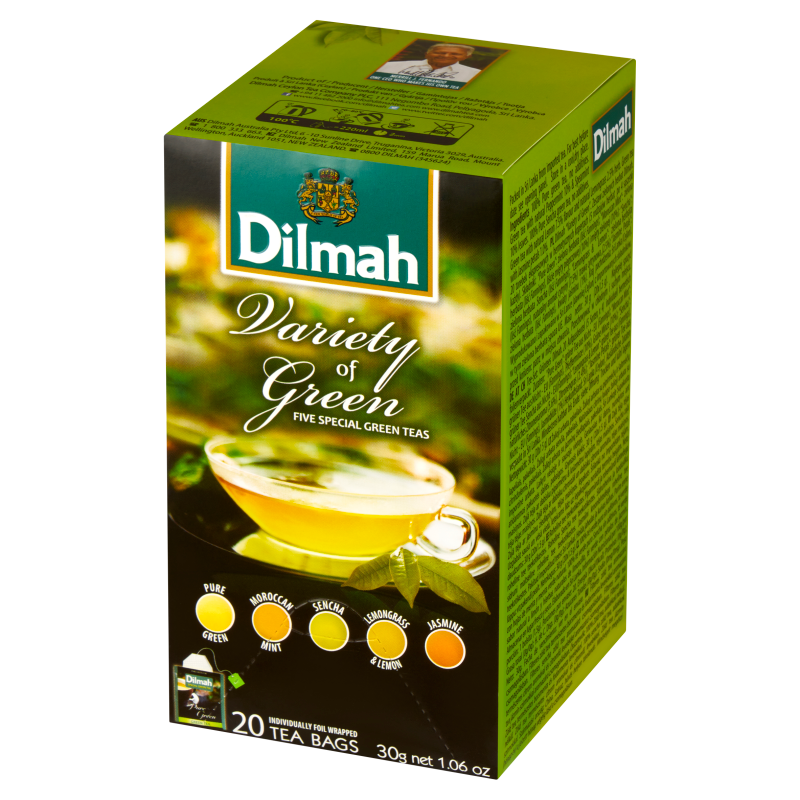 Dilmah Herbata zielona Variety of Green 20 kopert Zestaw Herbat Zielonych