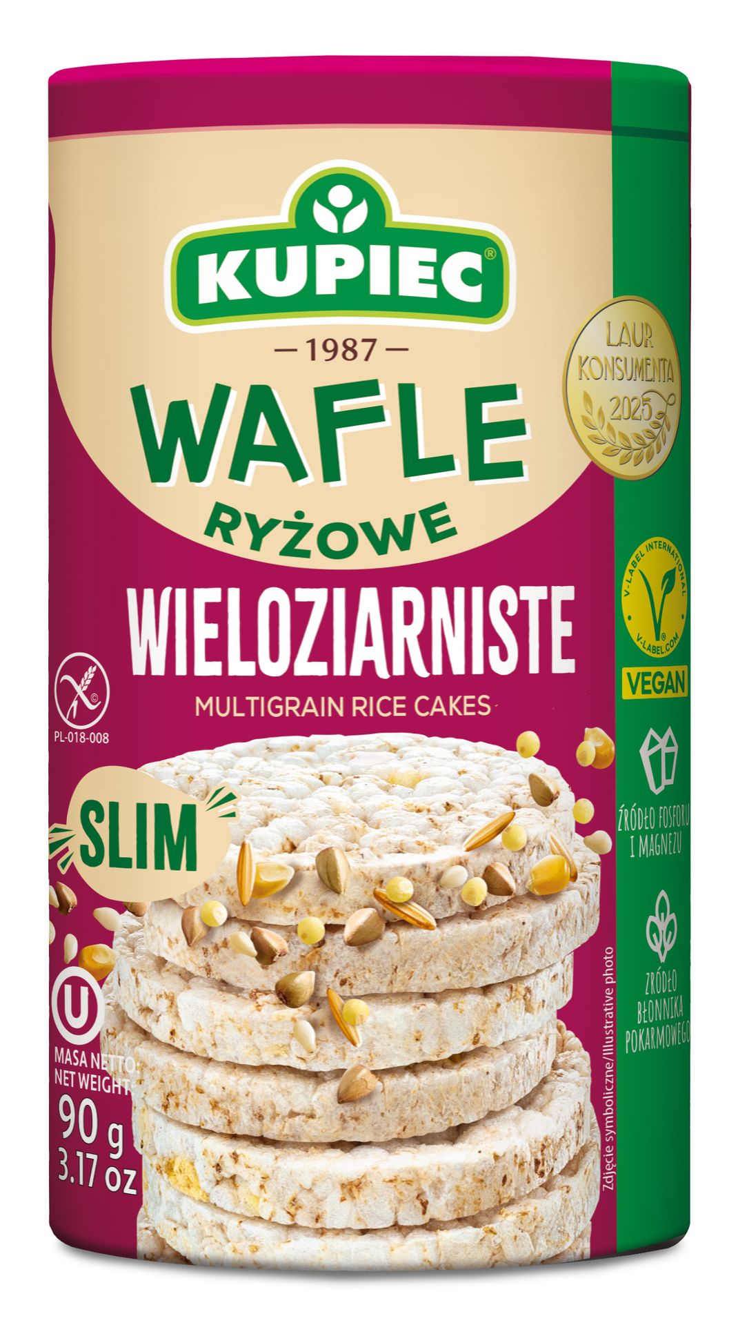 Kupiec Wafle ryżowe wieloziarniste Slim A'18 90 g