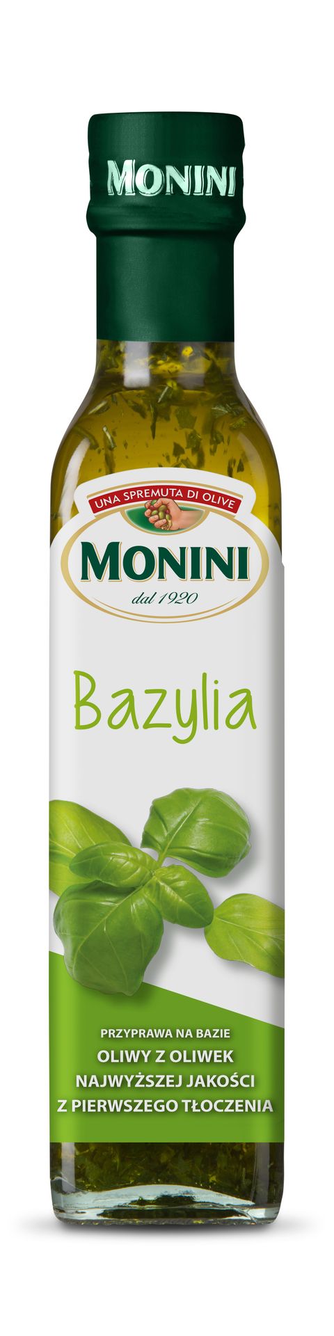 MONINI OLIWA Z OLIWEK EXTRA VERGINE AROMATYZOWANA BAZYLIA 250ML