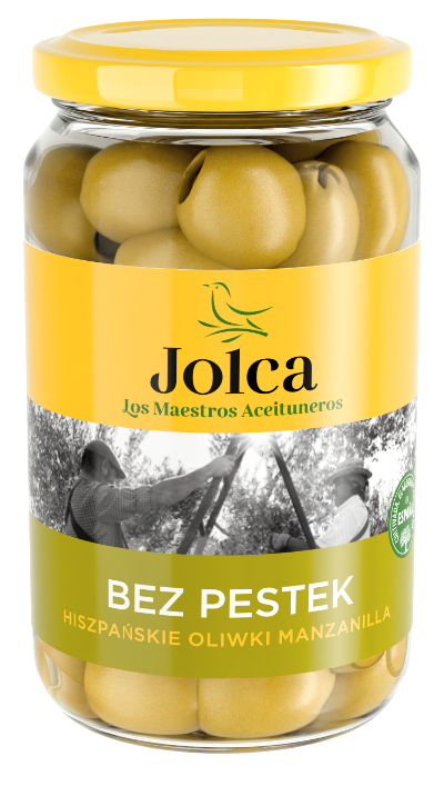 Hiszpańskie oliwki zielone bez pestek w słoiku 350 g Jolca