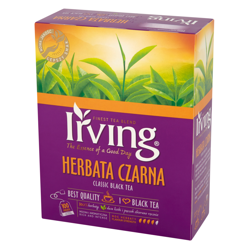 Irving HERBATA CZARNA 100 SASZ. ( 2 G X 100 TOREBEK)