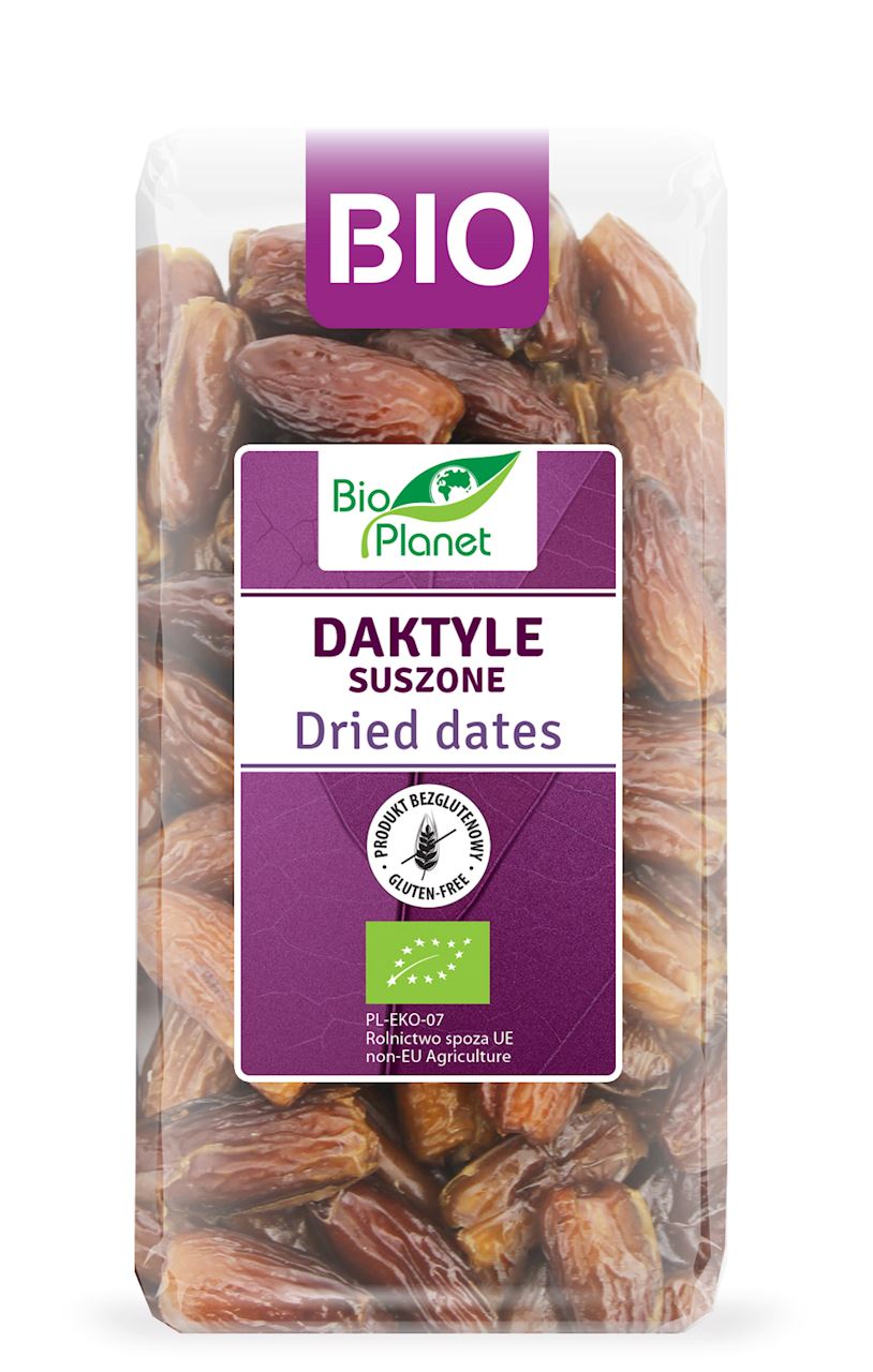 Daktyle bez pestek suszone bezglutenowe BIO 400 g Bio Planet