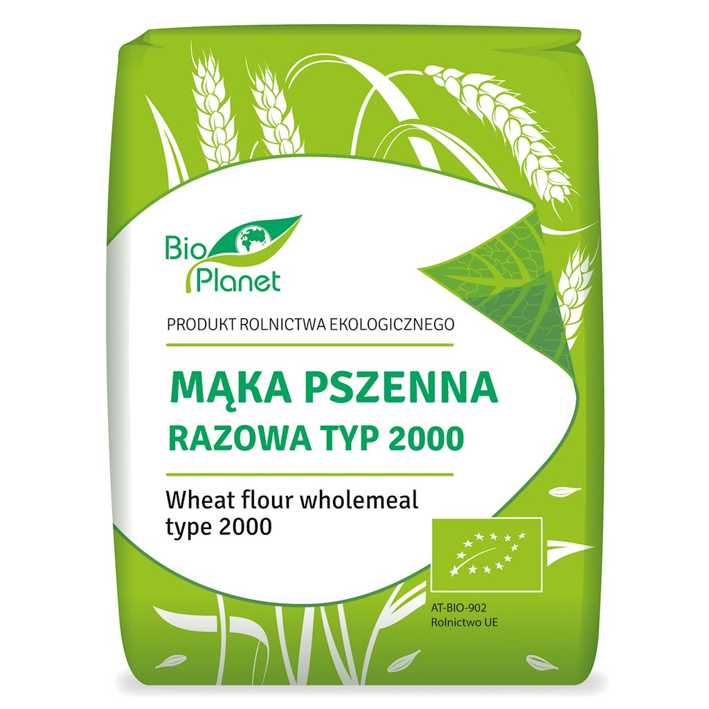 Bio Planet, Mąka pszenna razowa typ 2000 Bio, 1 kg