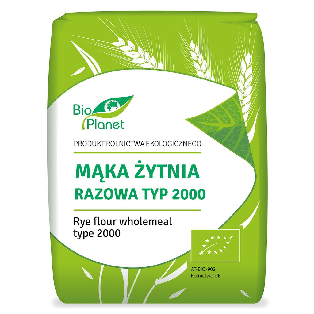 Bio Planet MĄKA ŻYTNIA RAZOWA TYP 2000 BIO 1 kg