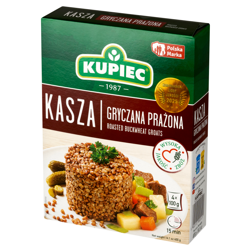 Kupiec Kasza gryczana prażona 4x100 g